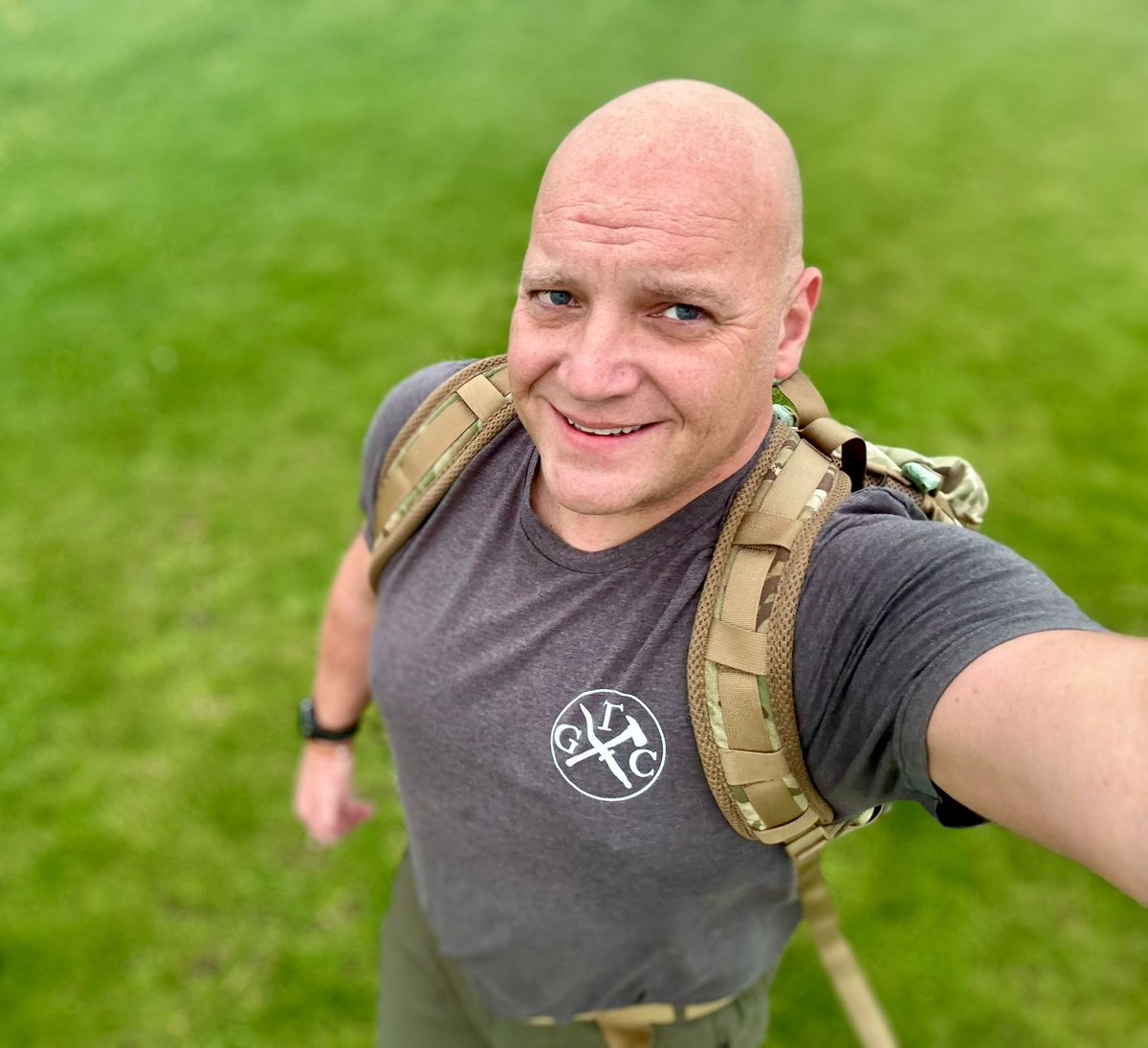 On 6 June Afghanistan veteran Ben will be joined by fellow vet Chris and four London cab drivers to walk from Sword Beach to Pegasus Bridge in full WWII battle dress. Pic - Ben training on the Southdowns. Read more here. justgiving.com/team/taxichart…