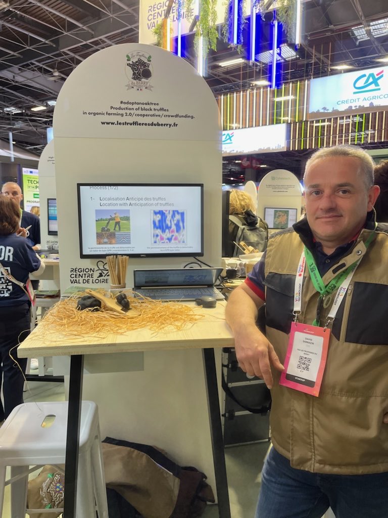 Rendez-vous Pavillon 1 - stand D37 ⁦<a href="/VivaTech/">VivaTech</a>⁩ on y parle R&amp;D sur la récolte des truffes .
#vivatech2024
#agritech 

⁦<a href="/RCValdeLoire/">Région Centre-Val de Loire</a>⁩ ⁦<a href="/Devup_/">Dev'up</a>⁩