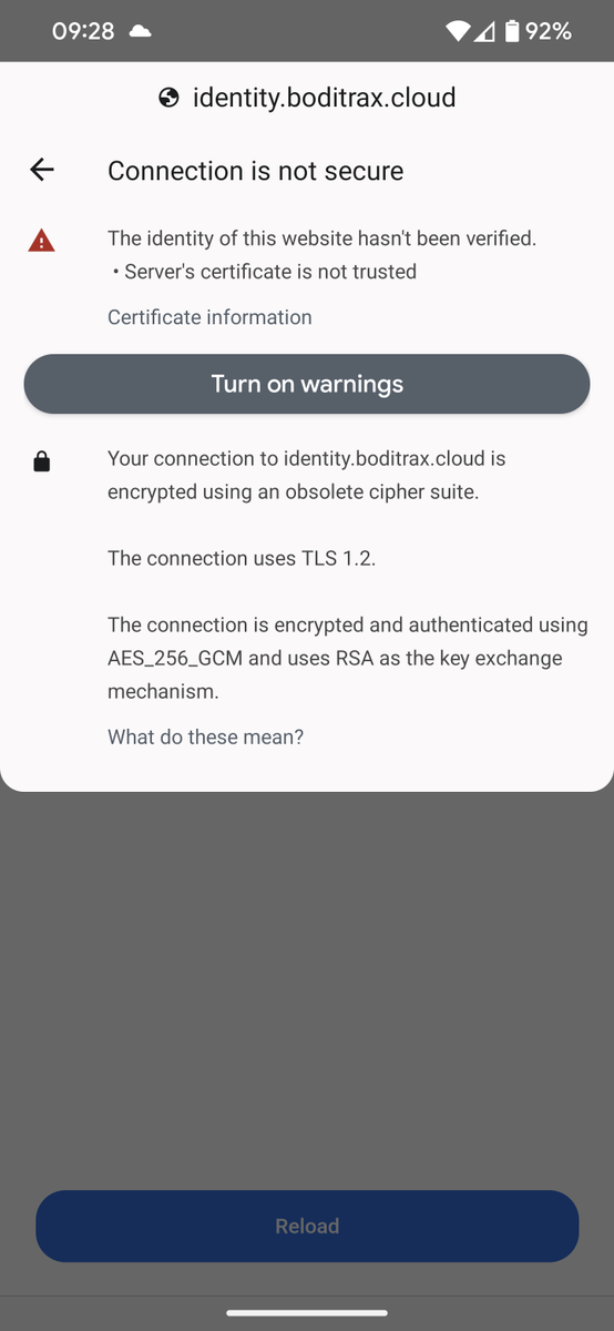 petergoodey's tweet photo. @boditrax Just a heads up that there's a problem with your SSL certificate for the domain https://t.co/nFfkzpS1g2 https://t.co/K1f2Op4U4e