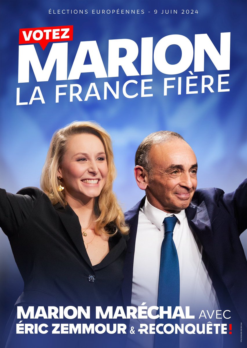 🇫🇷 La France fière ! Découvrez notre affiche de campagne officielle pour les élections européennes. ⤵️ #VotezMarion