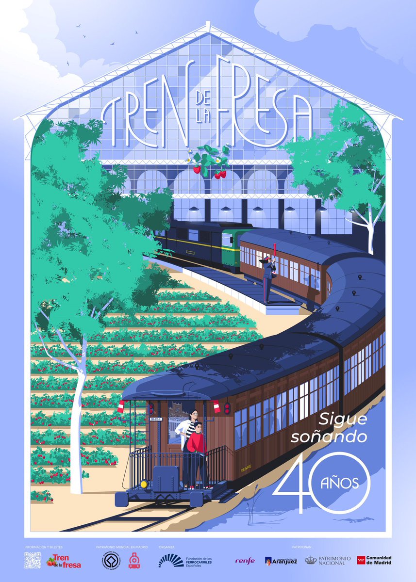🚂 Viaja al siglo XIX sin salir de la @ComunidadMadrid: el tren histórico que te lleva a palacios, jardines y paisajes únicos. 🍓 Acompáñanos hasta #Aranjuez en el @TrendelaFresa. +Info: trendelafresa.es #ElMejorEstiloDeVida #TrenDeLaFresa
