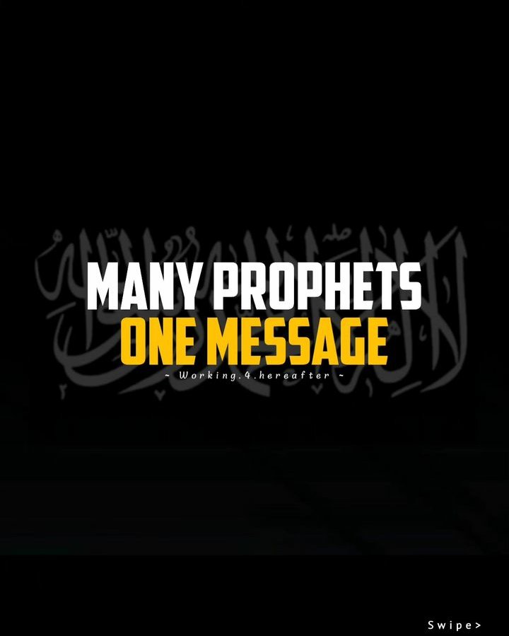 ⚪Many Prophets, One Message.✉️💫🌟

⚪THREAD.⤵️