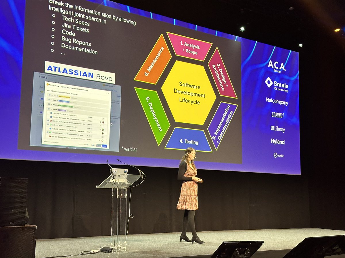 Coverage of Atlassian Rovo <a href="/Atlassian/">Atlassian</a> during the keynote #voxxeddaysbrussels. Making finding info easy