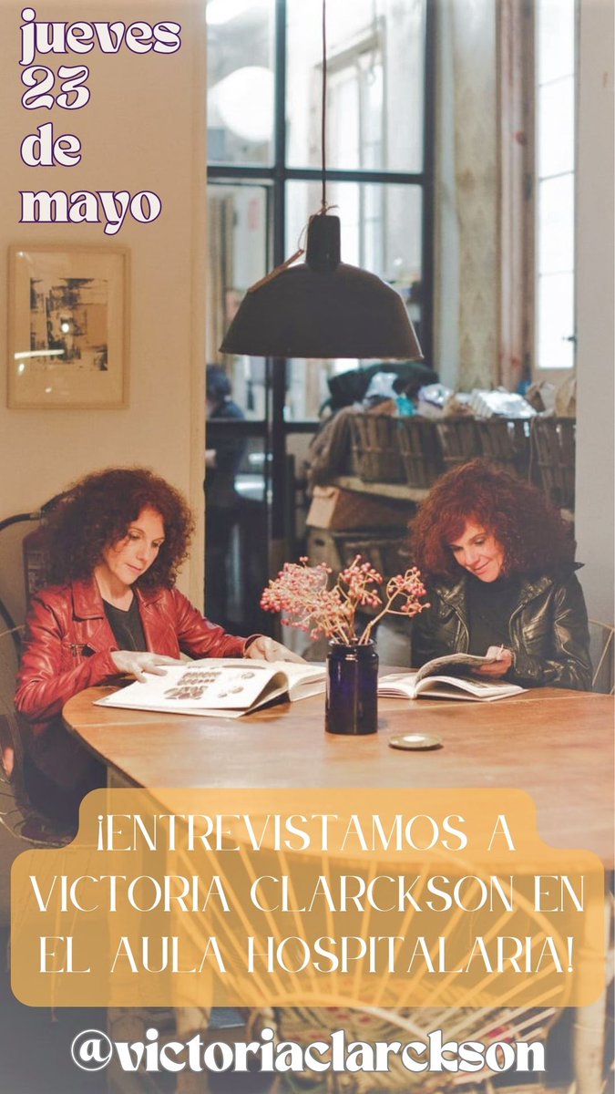 📢¡Mañana jueves 23 de mayo estará con nosotros en el Aula Hospitalaria... ¡Victoria Clarckson! Autora del libro 'Atrapados en la nube' 📕💕🏥 ¡Síguenos y no te pierdas la entrevista 🎙️! #aulashospitalarias #aulahospitalaria12deoctubre #victoriaclarckson #entrevistasliterarias