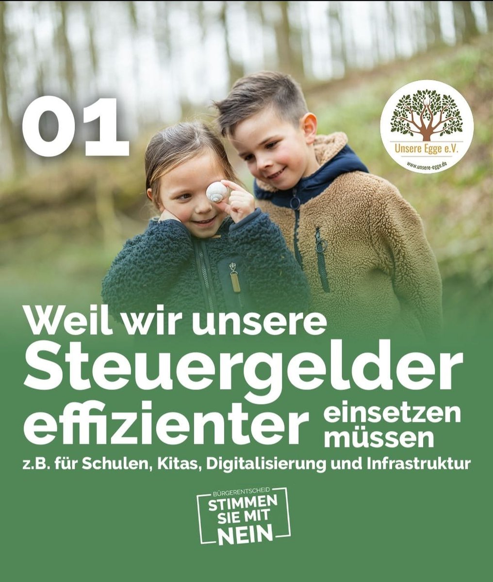 Wir sind gegen einen Nationalpark in der #Egge! Warum? Weil wir unsere Steuergelder effizienter einsetzen müssen. Für Schulen. Für Kitas. Mehr Informationen gibt es hier: cdu-paderborn.de und hier unsere-egge.de. #Paderborn #nrw