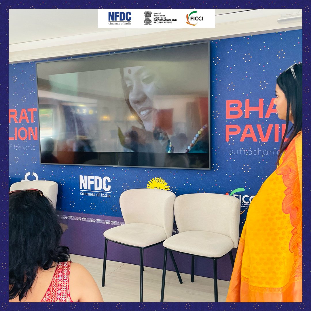 The trailer for “Churuli,” written and directed by Ms. Sudha Radhika, premiered at the #BharatPavilion Some glimpses from the trailer launch at the Bharat Pavilion, #Cannes2024!📸 #IndiaAtCannes