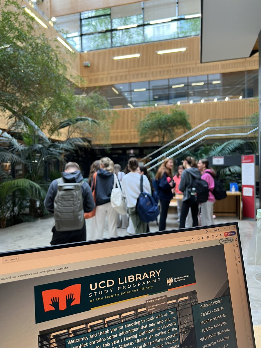 Our #LeavingCertificate Study Programme has kicked off in the Health Sciences Library! Welcome to all students studying with us for the next month. Best of luck with your studies and remember to take those breaks. More details at ucd.ie/library/use/le…