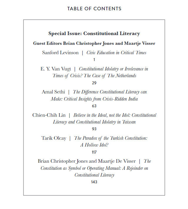 So pleased to have this special issue out in Constitutional Studies & to have worked with the wonderful Maartje De Visser in editing it. We've got an excellent collection of authors that present a variety of perspectives, and we hope that you enjoy it! constitutionalstudies.wisc.edu/index.php/cs