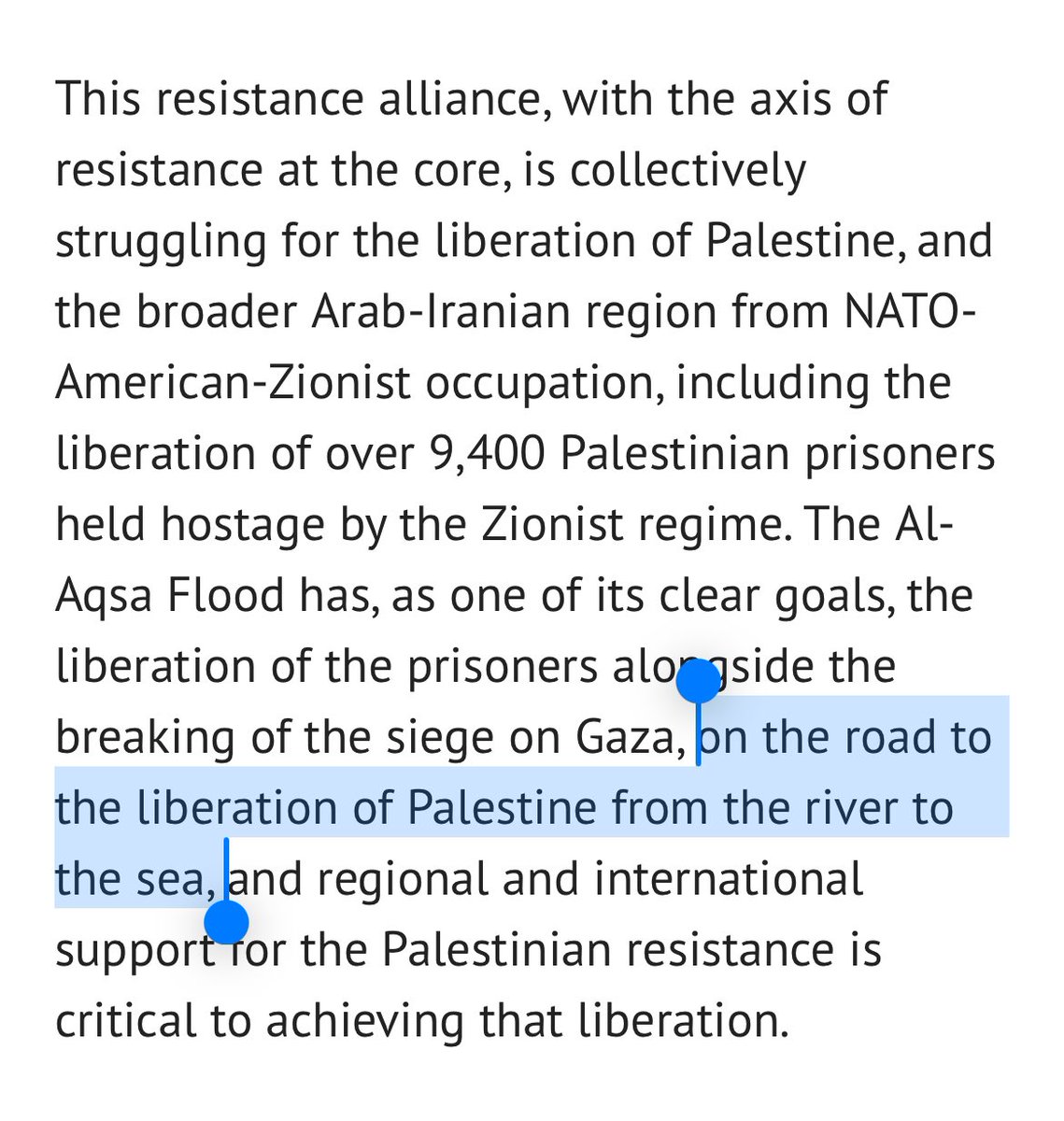 Samidoun: Palestinian Prisoner Solidarity Network Läs uttalanden från medlemmar i denna ”motståndsaxel” - talande vilket sällskap man är i som stödorganisation till PFLP fångar. samidoun.net/2024/05/condol…