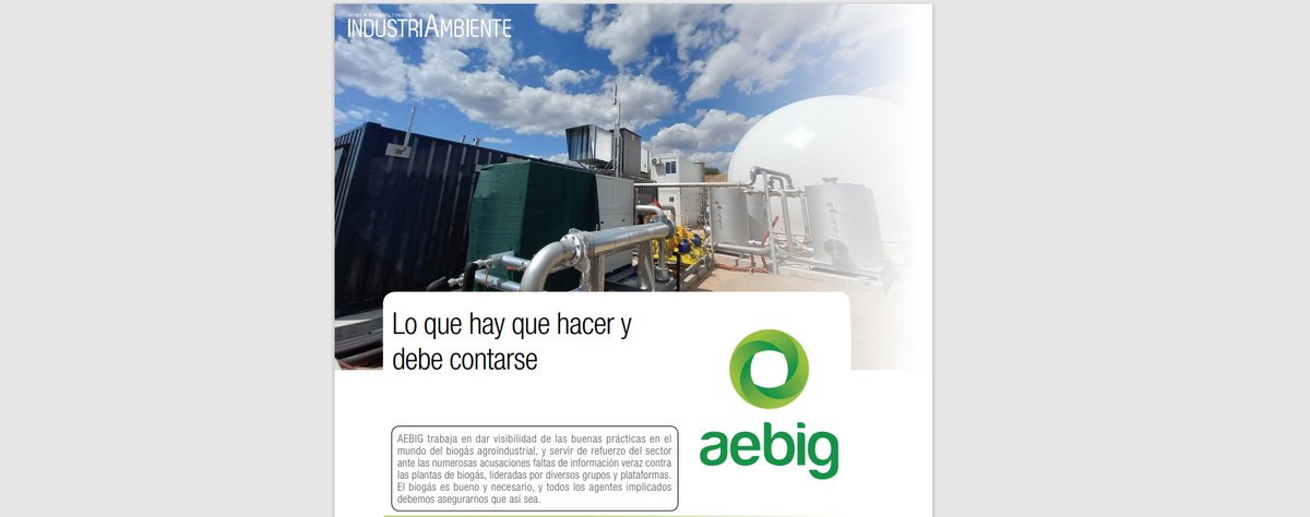 No te pierdas la tribuna de @aebigspain 

Lo que hay que hacer y debe contarse.

Lee y descarga la tribuna completa: industriambiente.com/articulos/2024…