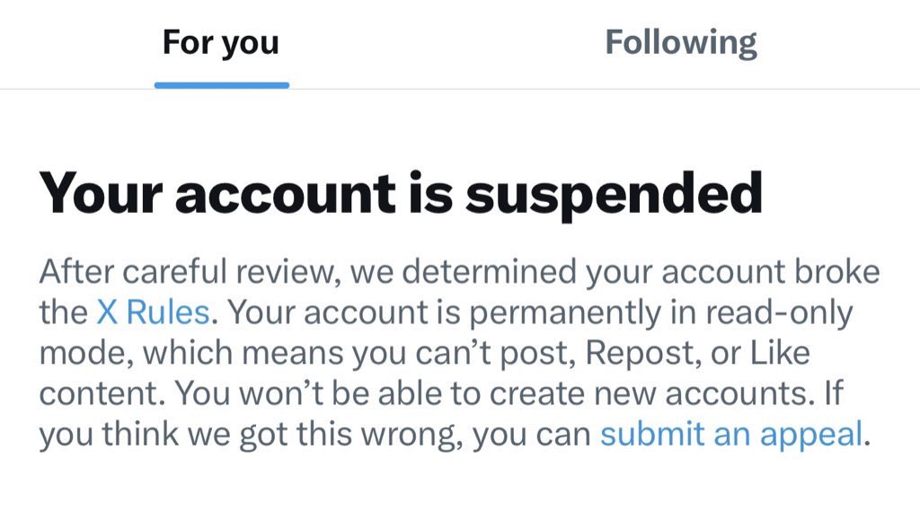 v23id23's tweet photo. Hey @Support my second account was suspended. I’m not sure why, but when I try to appeal it I see this. Since the old support emails no longer work could you help me out with this via DM? https://t.co/Z31Hrdxopd