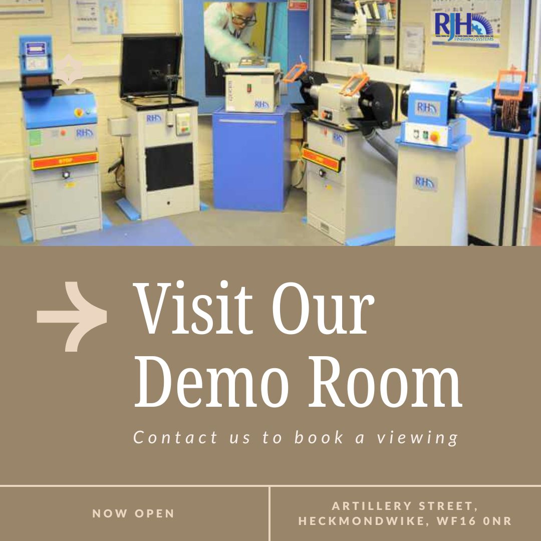 Contact us to book a viewing of our Demonstration room Tel: 01924402490 Email: sales@rjhfinishing.co.uk Website: rjhfinishing.co.uk/finishing-mach…