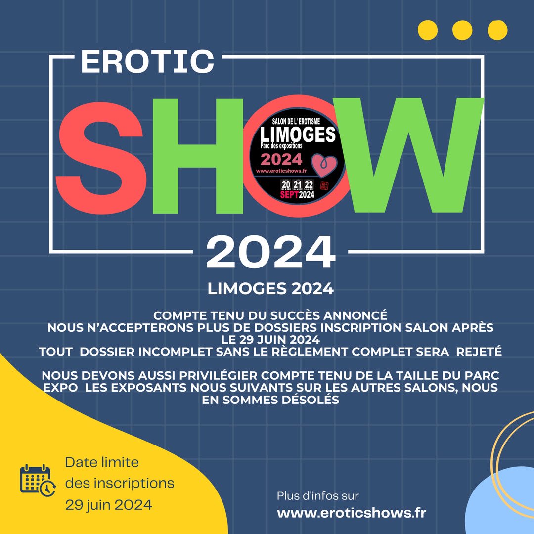 Avis aux exposants et futurs exposants