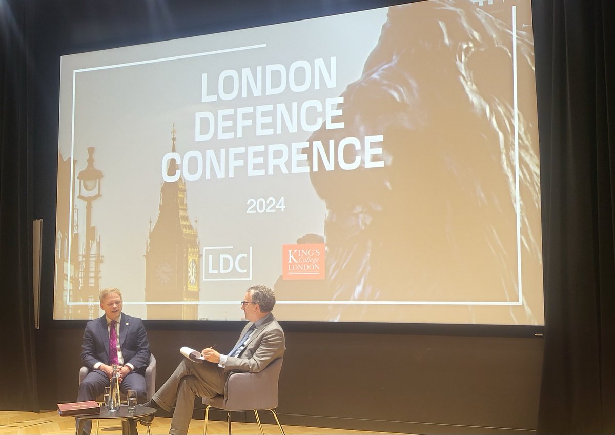 UK SecDef ⁦@grantshapps⁩ at London Defence Conference ⁦@KCLSecurity⁩ reveals that UK and US intelligence have confirmed China is now supplying lethal military aid to Russia for use in Ukraine, “major cause for concern”