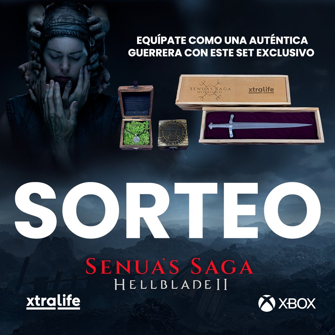 ¡Celebramos el lanzamiento de #SenuasSaga #HellbladeII con un #SORTEO!⚔️

¿Quieres equiparte como una auténtica guerrera?💪💪

➡️Síguenos en @xtralife_es
🔁Da RT
💬Etiqueta en comentarios a tu compi de viaje

Suerte🍀

Hasta 28/05