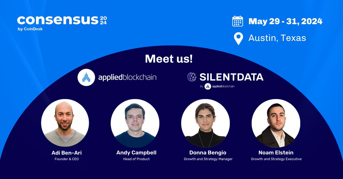 Next week, We will host a number of events at <a href="/consensus2024/">Consensus2024</a> by <a href="/CoinDesk/">CoinDesk</a> in Austin, Texas!

We have also partnered with the <a href="/Hyperledger/">Hyperledger Foundation</a> Foundation, and will have a presence at their booth. Here’s the agenda:

- Tuesday 28th May @ 7.30pm: STG-3 Drinks @ Consensus 2024, sponsored