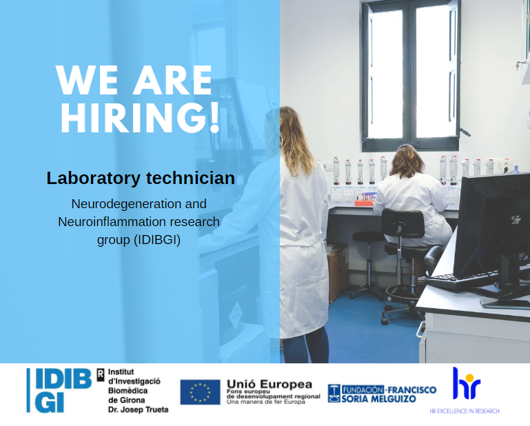 📢JOB OFFER: Laboratory technician - Neurodegenerations and Neuroinflammation research group (IDIBGI) Expected incorporation: june 2024 Expected duration: until December 2024 Working hours: Part-time (20h/week) Find out more: idibgi.org/treball/tecnic… #hiring