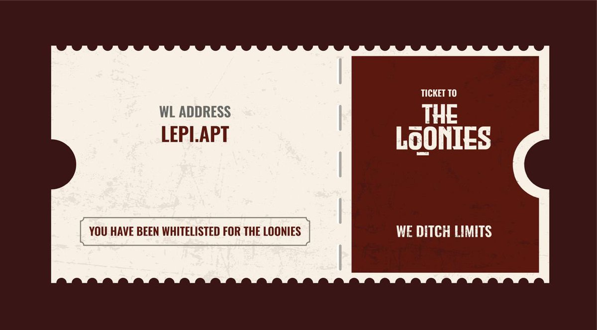 Got my ticket for @theloonies_nft , most hyped collection coming to @Aptos !

Thank you @nrepesh ! #WeDitchLimits