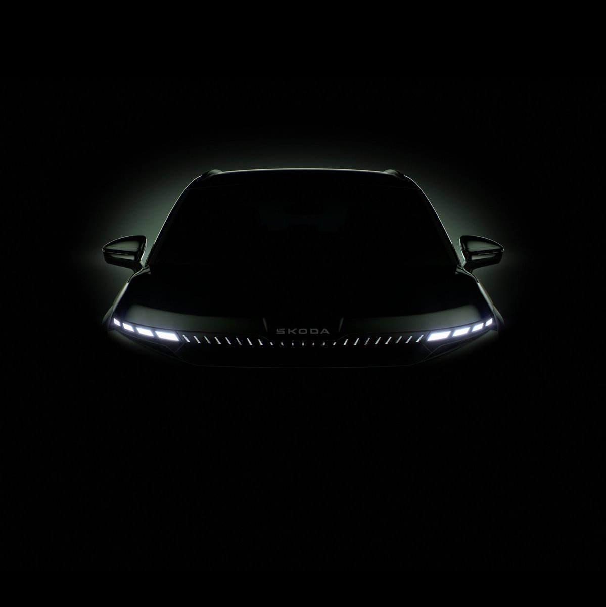 “All of the lights, all of the lights.”

Behind them is big news. Skoda’s next electric (compact) SUV. 
Launching Autumn 2024. 

#Skoda #Elroq #cars #SUV