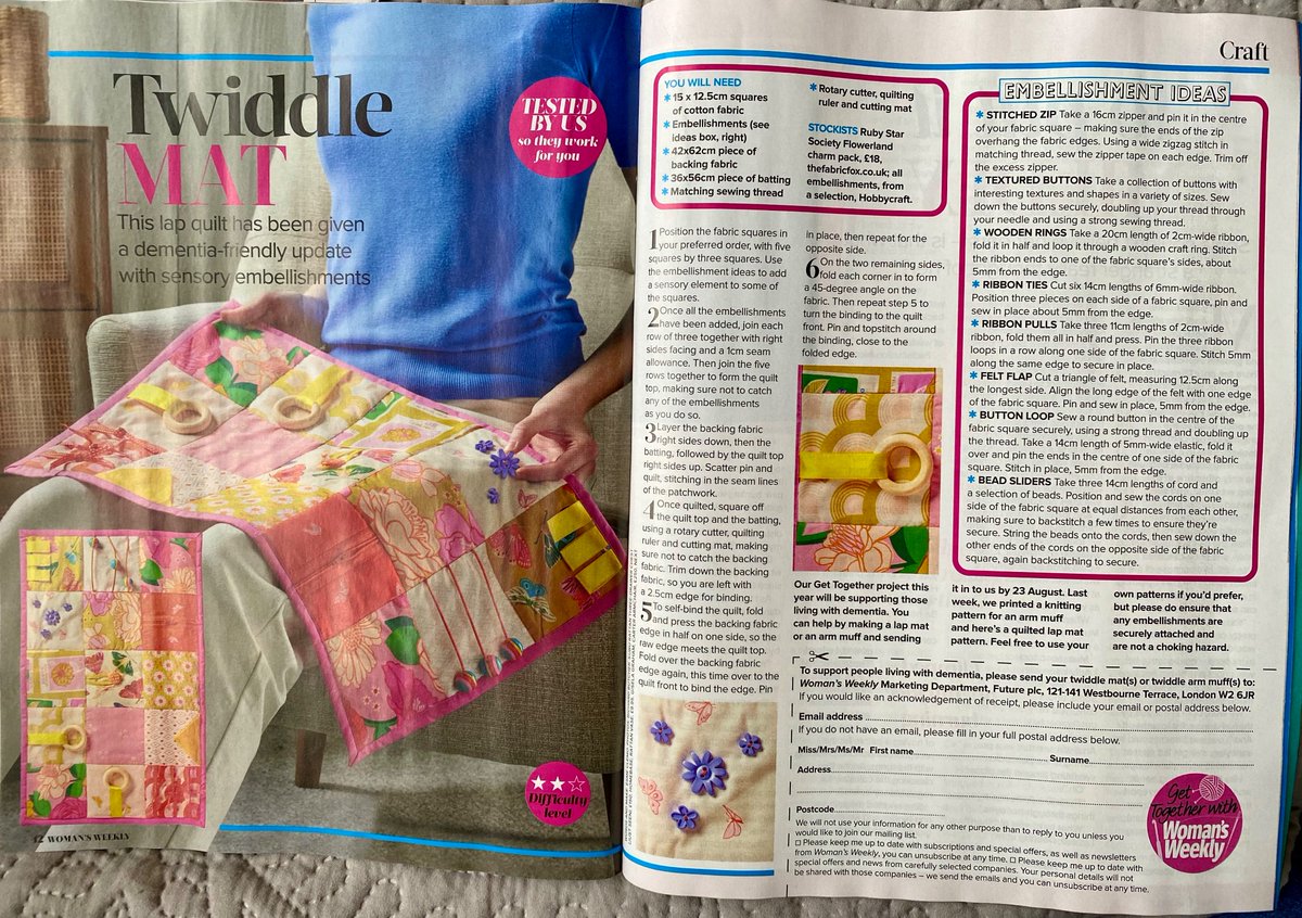 Every week one of my #LearningDisability #sibling tasks is to buy and post a copy of @woman_weekly to my sis ( just like mum did) ok I could get a subscription, but this way is more personal, can add a note or treat. And I get a sneaky peek. Such a lovely old school mag full of