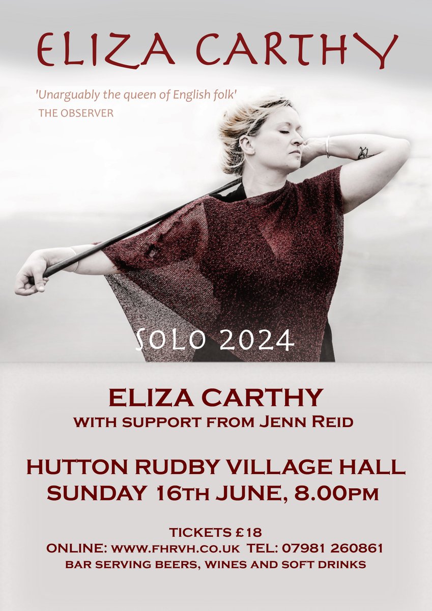 🤩🤩🤩New date!! Sunday 16th June fhrvh.co.uk/eliza-carthy/