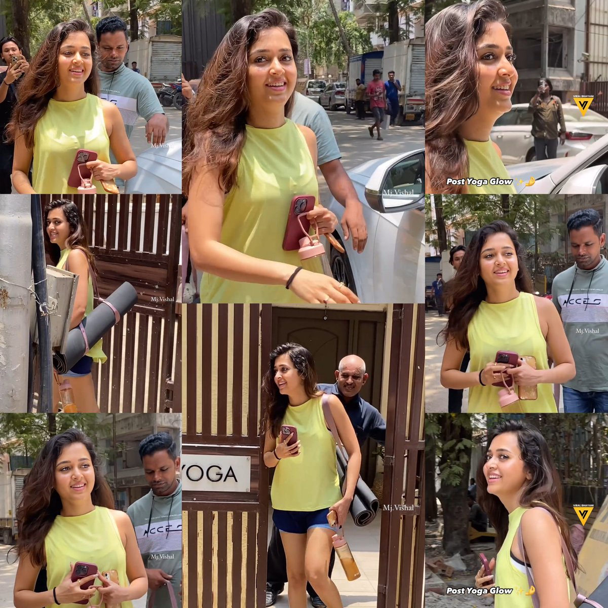 She is looking Cute 🥰 
Spotted outside Yoga Class 

#TejasswiPrakash #TejaTroops #TejRan @itsmetejasswi