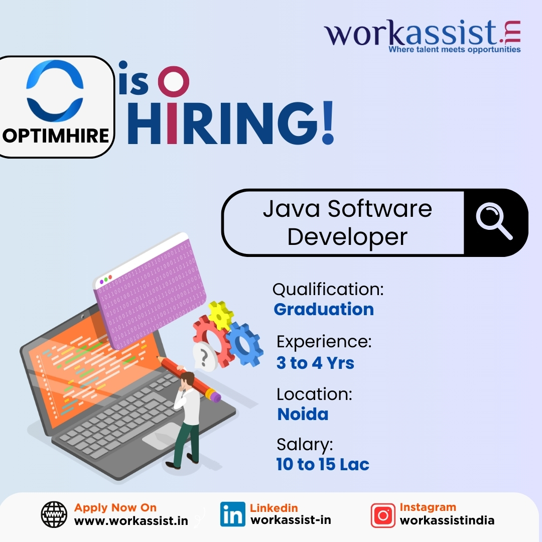 workassistin's tweet photo. Optimhire is hiring for a Java Software Developer through Workassist. Apply Now: https://t.co/hf6R4iz0R6
Visit Our Telegram Channel: https://t.co/RGvRIow1nE
#newjobalert #workassist #HiringNow #Jobs #Careers #javadeveloper #java #programmer #softwaredeveloper #coding #developer https://t.co/o2QSegYnOi