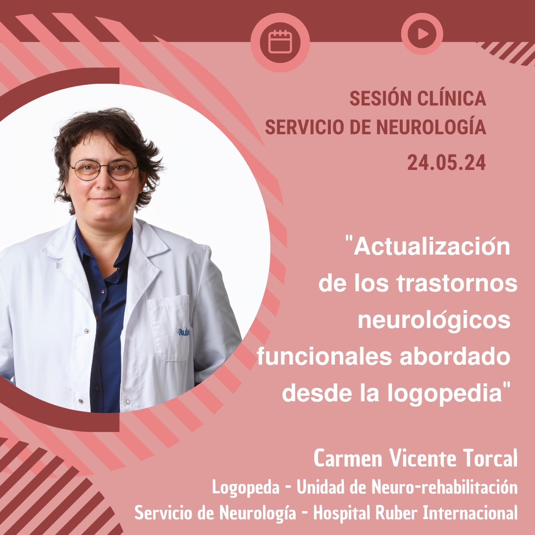 Sesión Clínica 𝟮𝟰.𝟬𝟱 '𝗔𝗰𝘁𝘂𝗮𝗹𝗶𝘇𝗮𝗰𝗶𝗼́𝗻 𝗱𝗲 𝗹𝗼𝘀 𝗧𝗿𝗮𝘀𝘁𝗼𝗿𝗻𝗼𝘀 𝗡𝗲𝘂𝗿𝗼𝗹𝗼́𝗴𝗶𝗰𝗼𝘀 𝗙𝘂𝗻𝗰𝗶𝗼𝗻𝗮𝗹𝗲𝘀 𝗱𝗲𝘀𝗱𝗲 𝗹𝗮 𝗹𝗼𝗴𝗼𝗽𝗲𝗱𝗶𝗮' #trastornosneurológicosfuncionales #logopedia #NeurologíaHRi