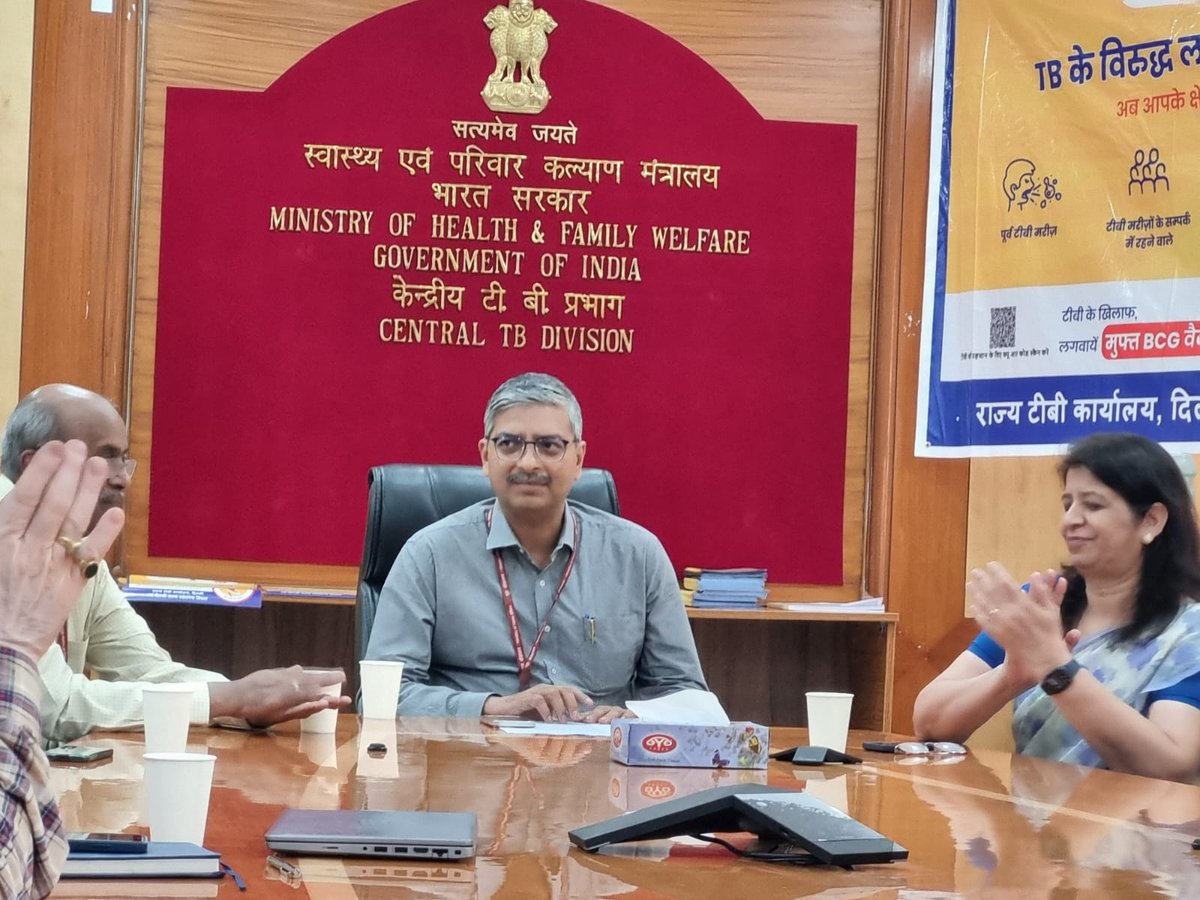 TbDivision's tweet photo. Dr K K Tripathy, EA-NTEP @MoHFW_INDIA inaugurated #AdultBCGVaccine study in Delhi. Dr Tripathi thanked @DelhiStateNTEP and said it is a privilege to be a part of this initiative. So far 18 Lakh doses of Adult BCG vaccine have been administered across 10 States/UTs. #TBMuktBharat https://t.co/EDXF6zcWzS
