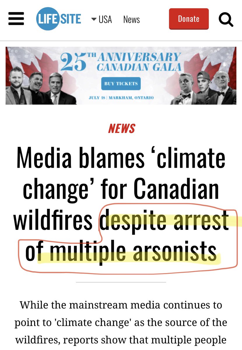 Remember last summer when the MSM blamed the Canadian wildfires on 'climate change', despite multiple arrests in connection with dozens of intentionally set fires in the country? Coming again this summer?