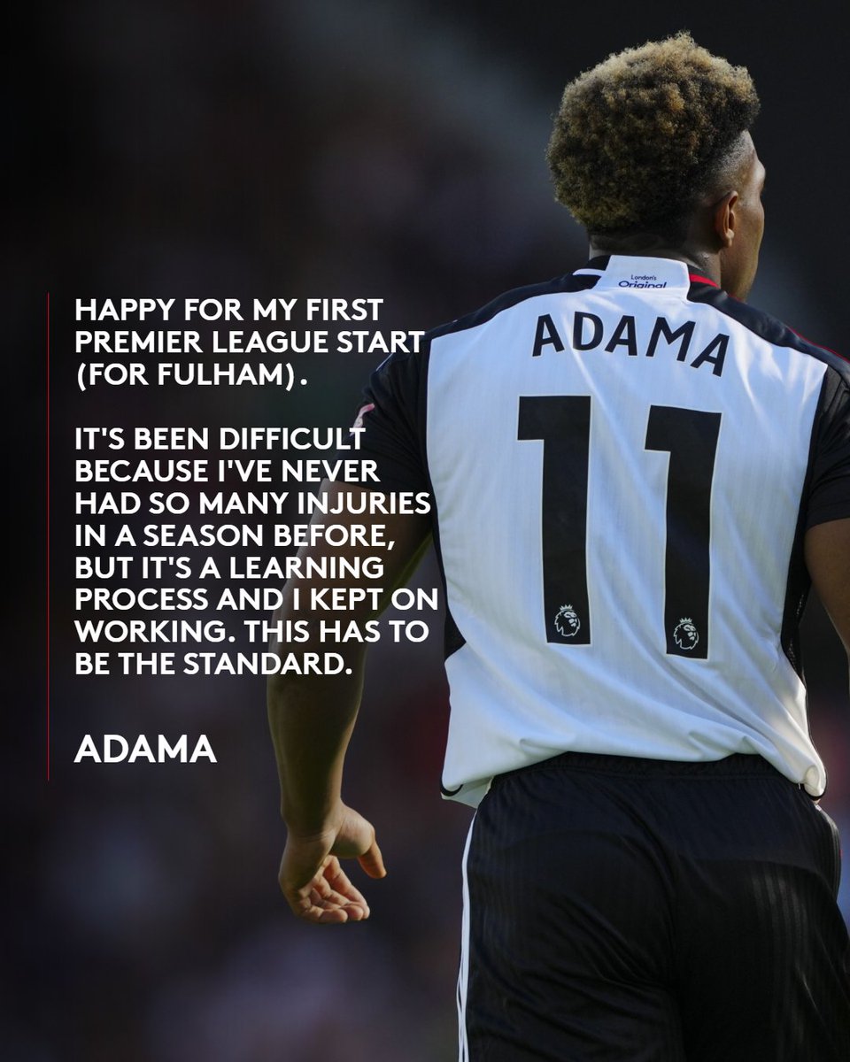 Working hard is the only option. More to come next season, @AdamaTrd37. 👊