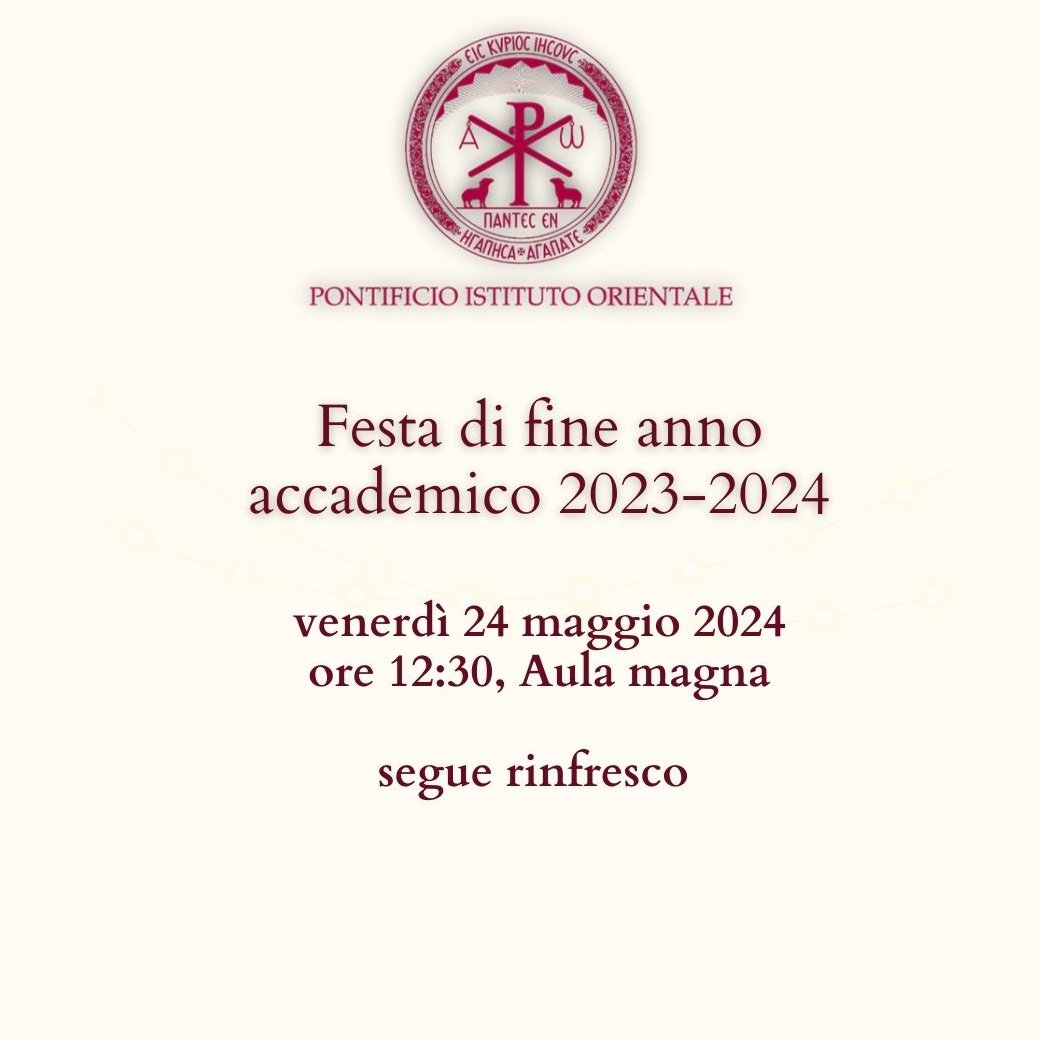 Pontifical Oriental Institute tweet media