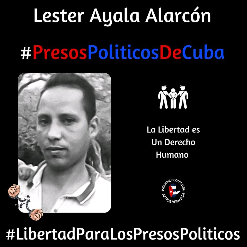 #Twittazo ¿Quién es? Su nombre es Lester Ayala Alarcón, Preso Político De Cuba. Está injustamente encarcelado por el Régimen Castrista. ¿Su delito? Pedir Libertad. No lo dejemos solo. . . . #PresosDeCastro #HastaQueSeanLibres #LibertadParaLosPresosPoliticos