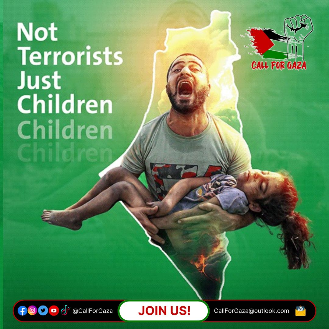 Children in Palestine are not terrorists; they're innocent souls caught in the crossfire of conflict.

#CallForGaza #JusticeForGaza #HumanitarianAid #ChildrensRights #HopeForGaza #RebuildGaza #HealingJourney #SolidarityWithGaza #StopTheViolence #GazaUnderAttack #SupportWarVictims