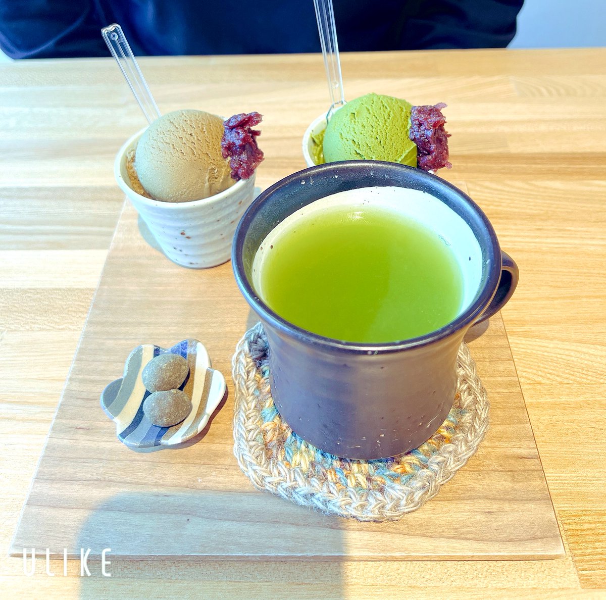 濃い濃い抹茶😋😋
抹茶アイスと抹茶🍵やっぱり合う〜
いつ食べても変わらぬ美味しさ🤩