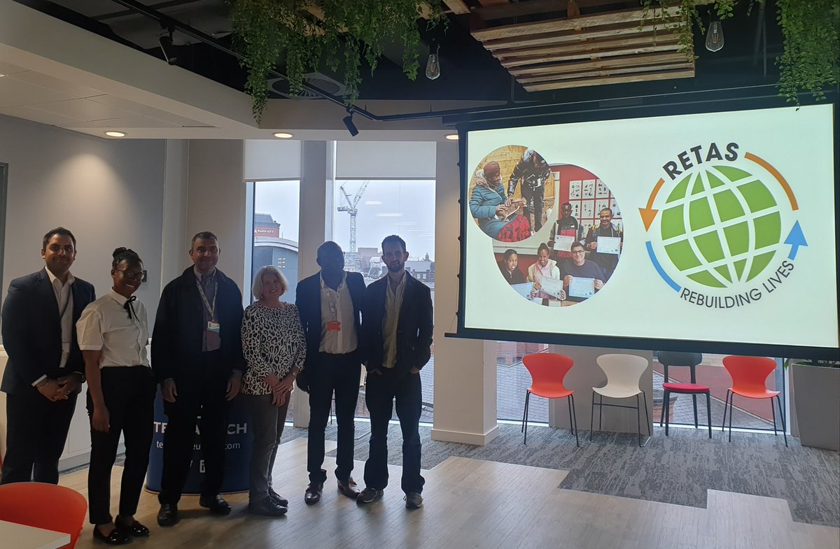 Fantastic to join the @Retasleeds team at #Leeds @TetraTech this morning. It's been a privilege partnering with them over 20+ years: they're doing sterling work, enabling refugees to integrate + play their part in the life of our city + communities. Contact them to get onboard.