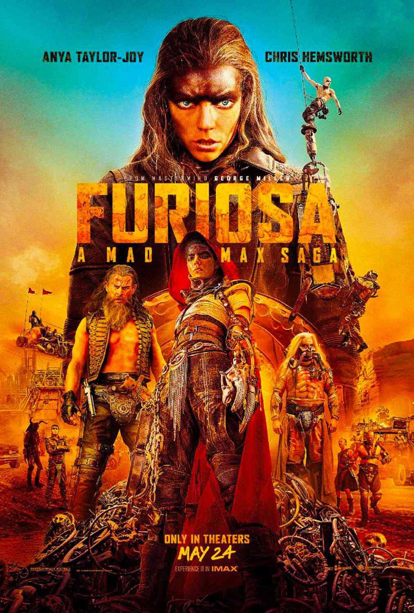 George Miller's #Furiosa hits theaters tomorrow!!💥