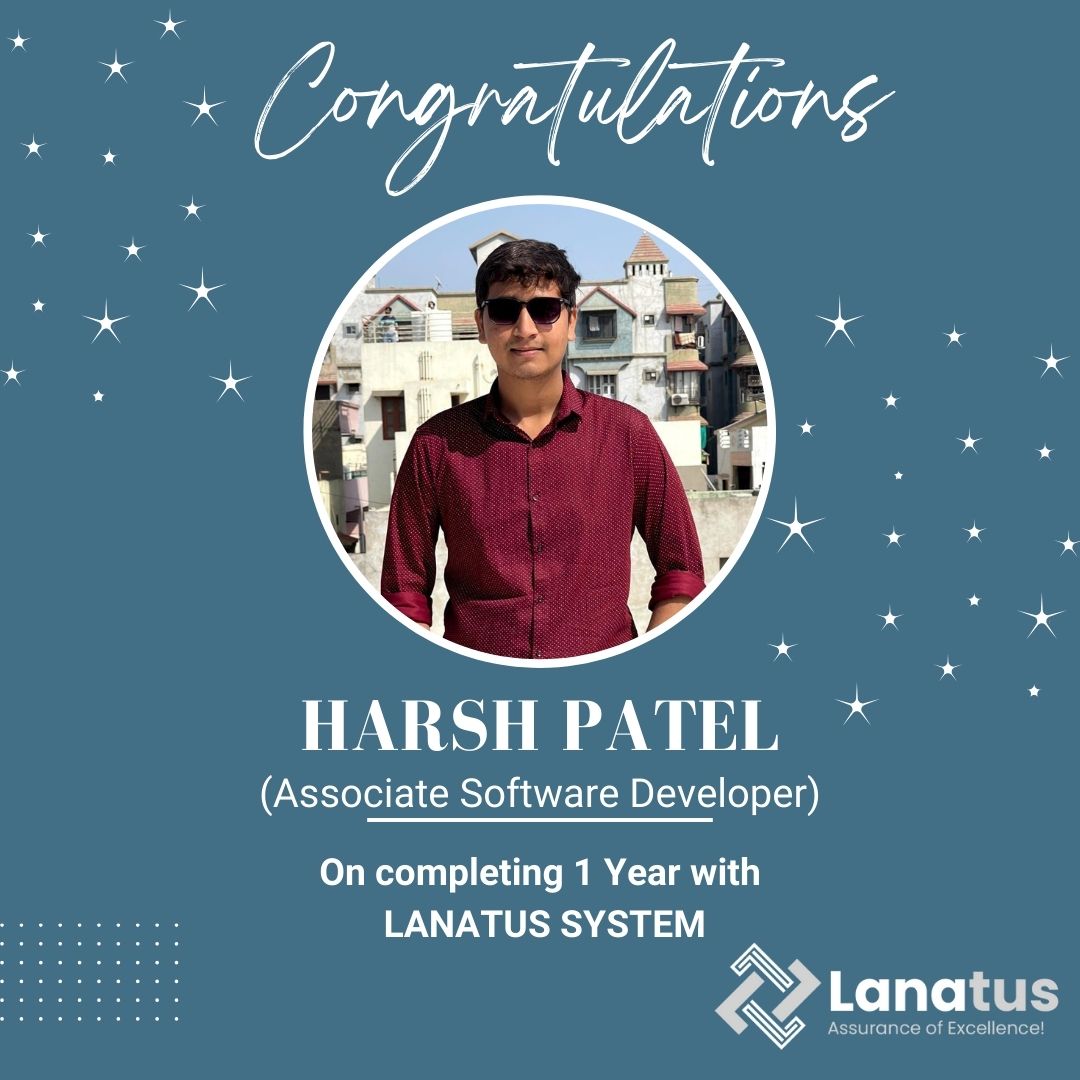 LanatusSystems's tweet photo. Congratulations to Harsh Patel on celebrating their 1st work anniversary with Lanatus Systems! 

Your dedication, hard work, and positive attitude have made a significant impact on our team. Here’s to many more years of success and collaboration! https://t.co/aTrHp9NAuo