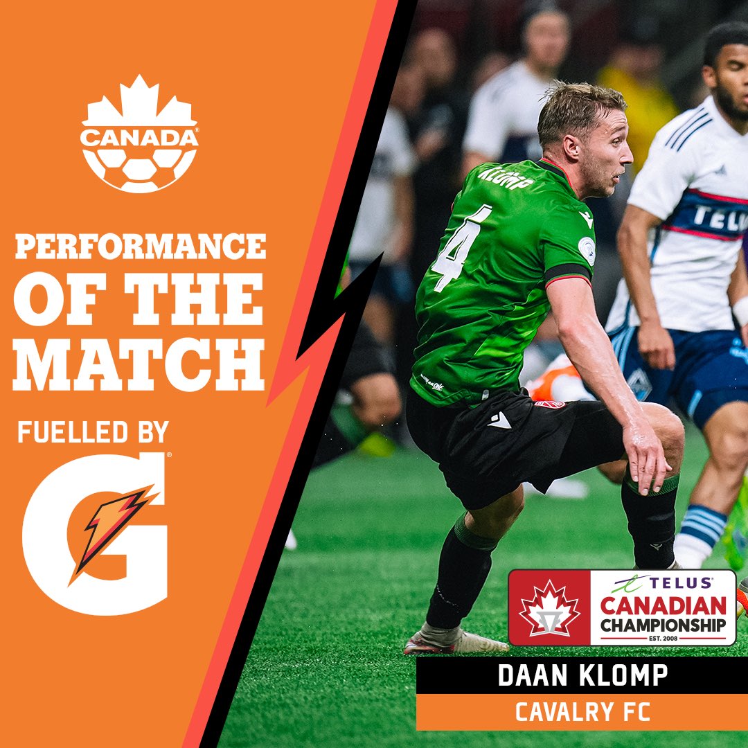 Daan Klomp put on the clamps tonight, helping to keep the clean sheet to earn tonight’s Gatorade Performance of the Match! 🗜️ #CanChamp