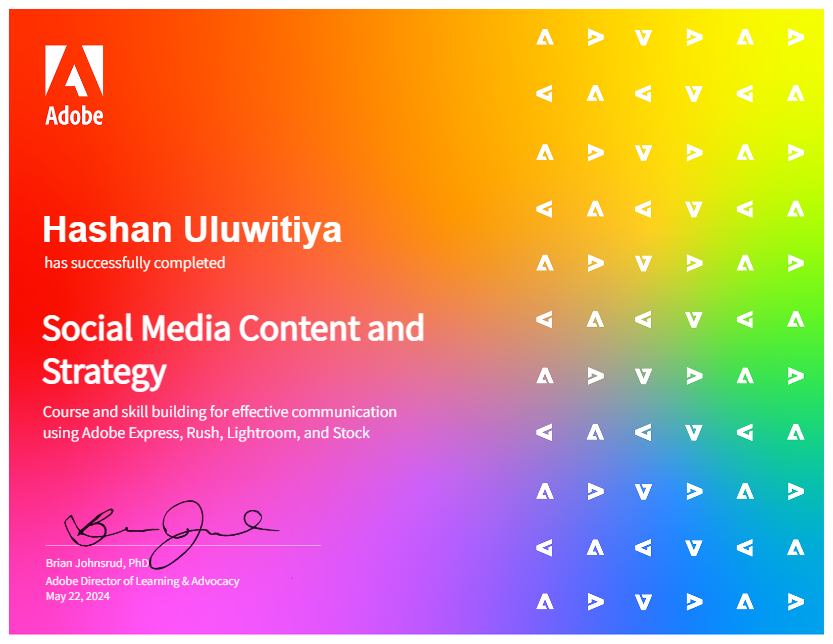 HashOrigin's tweet photo. Happy to earn this one from @Adobe 🌿💻✅
"Social Media Content and Strategy" 

#AdobeCertified #ContentCreation #VideoEditing https://t.co/Ujm66L2GCZ