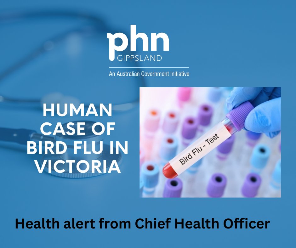 A human case of bird flu has been detected in Victoria. The recently reported case was in a child who returned to Australia from overseas in March 2024.  The child has made a full recovery.
See details here shorturl.at/91hNwand 
#Gippsland #healthalert #birdflu #childinfected