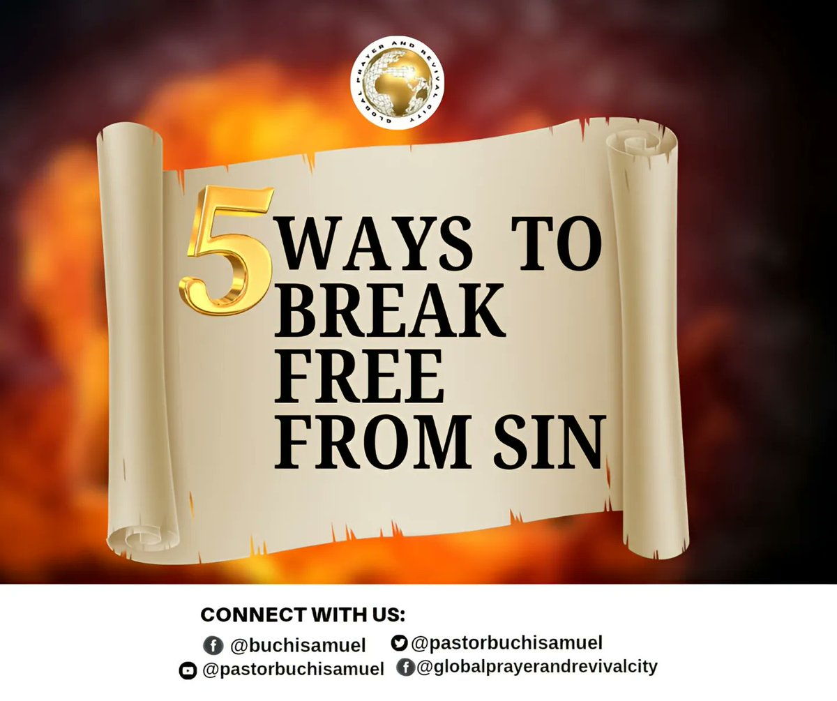 pstbuchisamuel's tweet image. Overcoming the power of sin requires a combination of God's grace, personal commitment, and strategic actions.  Here Are 5 WAYS TO BREAK FREE FROM SIN 

Powerful Message From Healing And Miracle Monday Service🏛️ - 20th May, 2024

@PASTORBUCHISAMUEL #GPRC #Praiseonetvbroadcast📡
