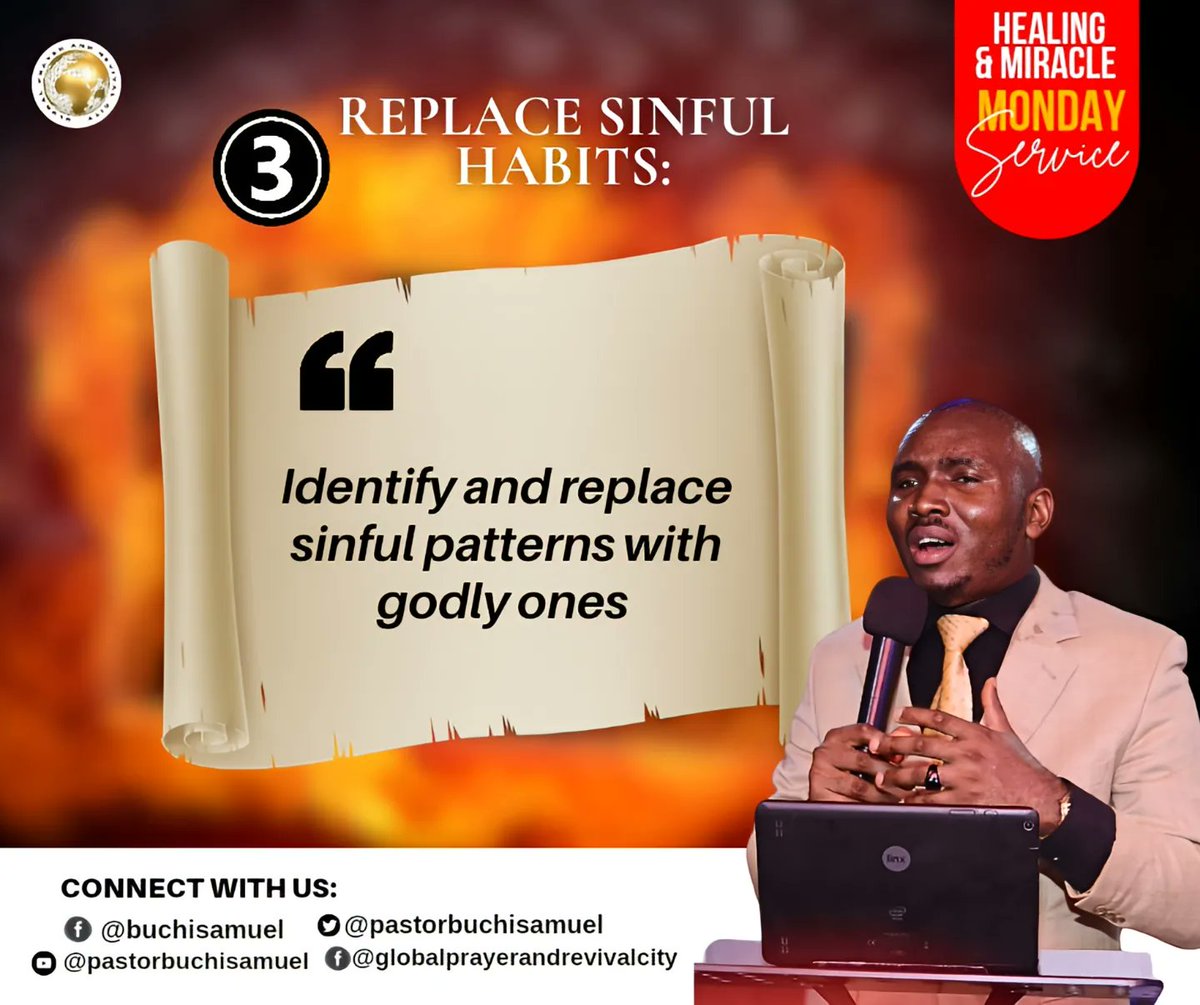 pstbuchisamuel's tweet image. Overcoming the power of sin requires a combination of God's grace, personal commitment, and strategic actions.  Here Are 5 WAYS TO BREAK FREE FROM SIN 

Powerful Message From Healing And Miracle Monday Service🏛️ - 20th May, 2024

@PASTORBUCHISAMUEL #GPRC #Praiseonetvbroadcast📡