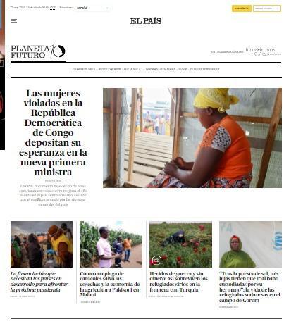 Planeta_Futuro: Buenos días, Hoy #EnPortada 🌍Las mujeres violadas en la República Democrática de Congo depositan su esperanza en la nueva primera ministra ✏️La financiación que necesitan los países en desarrollo para afrontar la próxima pandemia …