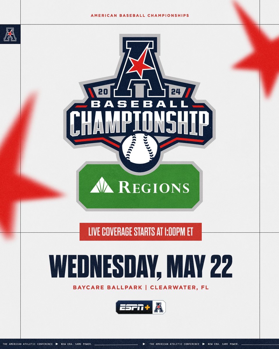 Survive and advance today!⚾️ @UAB_Baseball vs @RiceBaseball 1 pm ET @FAUBaseball vs @UTSABSB 47 min after Game 5 Both games on ESPN+📺 #AmericanBSB