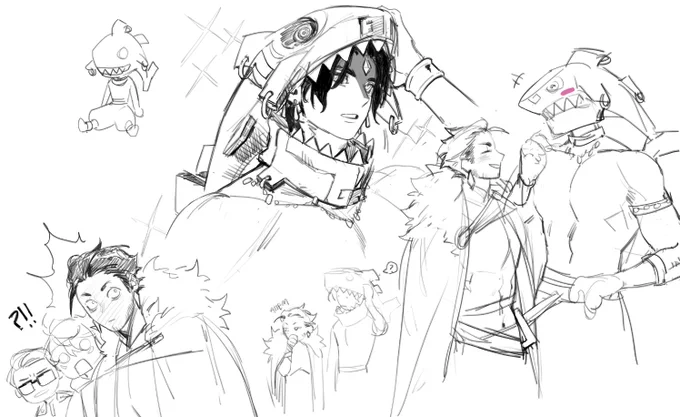 old sketches back when i wanted to make this whole helm design for !f bc i liked the idea of him being faceless for the first week lol 