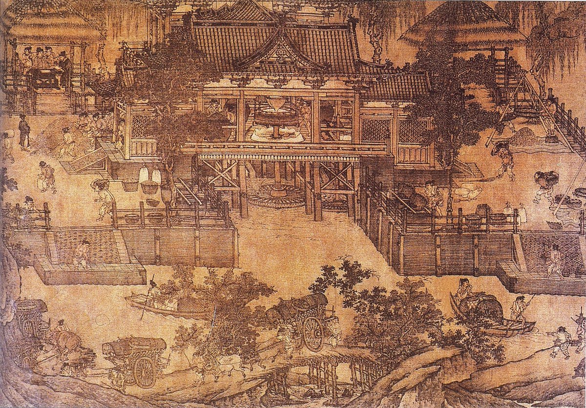 AccentedCinema's tweet photo. Does anyone know where this image came from? It depicts a hydraulic mill from the Song dynasty.
Supposedly, it's a scan from Cambridge Illustrated History of China, a book by Patricia Ebrey. If you know or have the book, please let me know the source.
Thank you! https://t.co/OVrssoIOpd