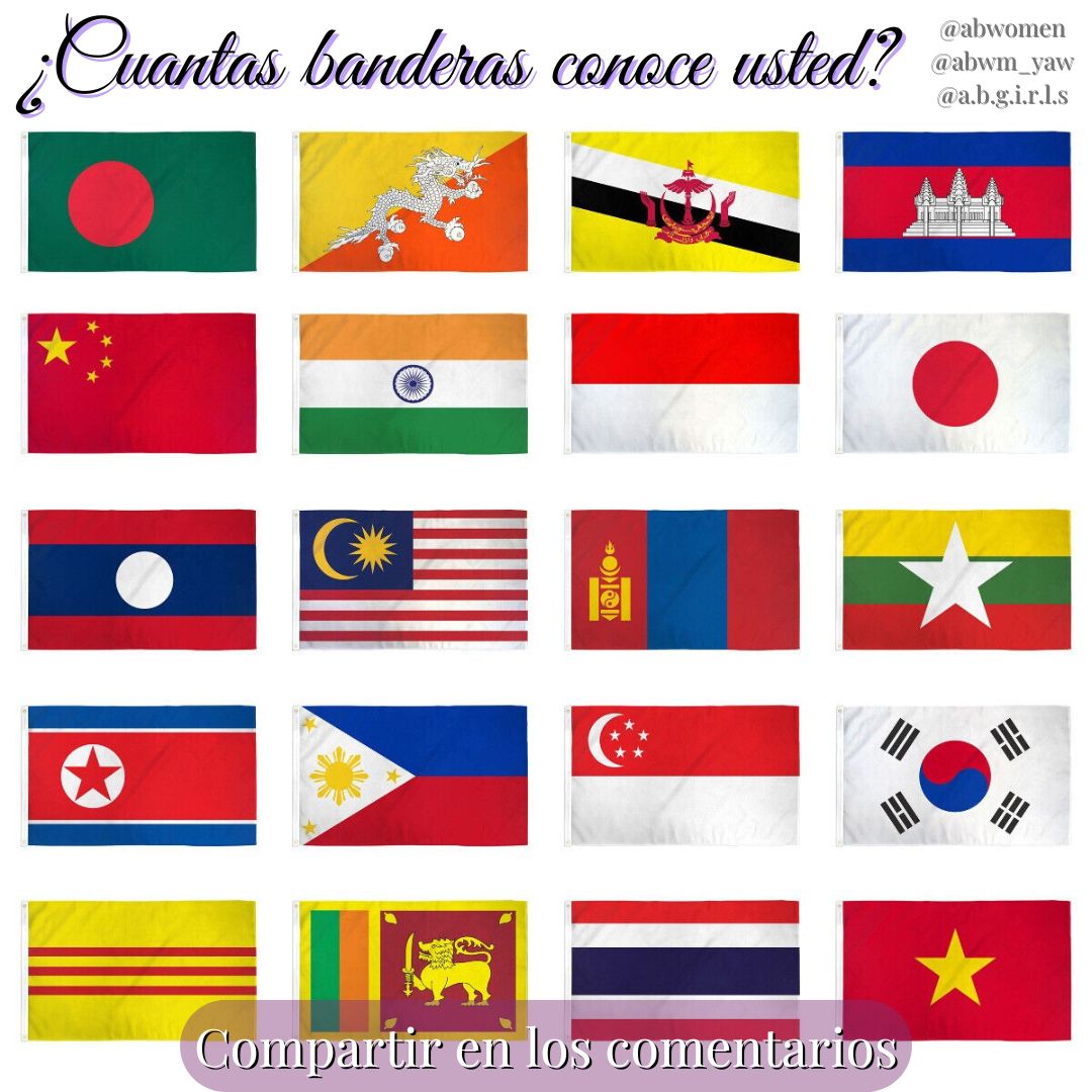 abgirls's tweet image. How many flags can you identify? ¿Cuantas banderas conoce usted?
#ABWM #ABYAW #ABGIRLS #GTT #GirlTalkTuesday #Tuesday #chat #what #how #talk #fun #women #girls #comment #bandera #flag #donde #Asian #May #AAPI #AANHPI #month #wow #know #country #where #who #continent #hope #gusta