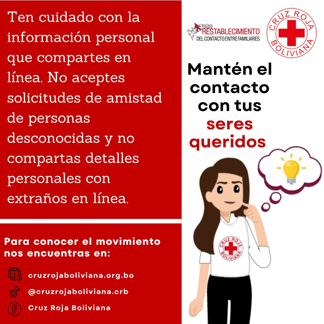 Cruz Roja Boliviana te hace las siguientes recomendaciones si vas a salir de casa de manera prolongada.
#escruzrojaboliviana
#107años
#deaccionhumanitaria