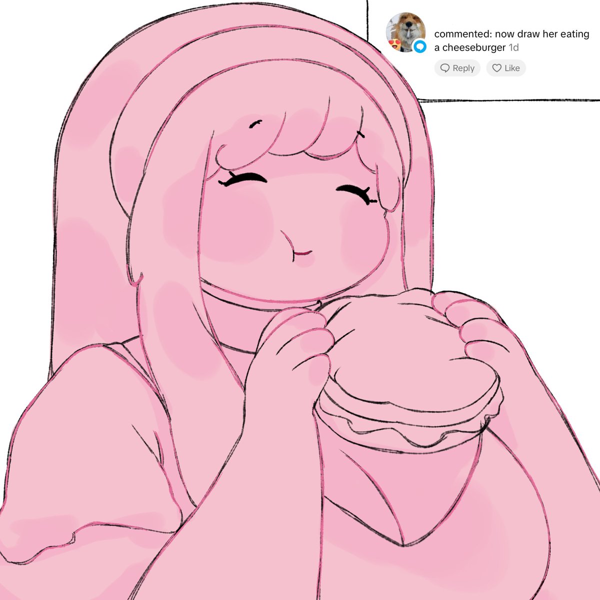 Atleast she’s enjoying her burger #princessbubblegum